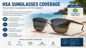 Prescription sunglasses covered under HSA benefits for eye protection and hsa glasses coverage