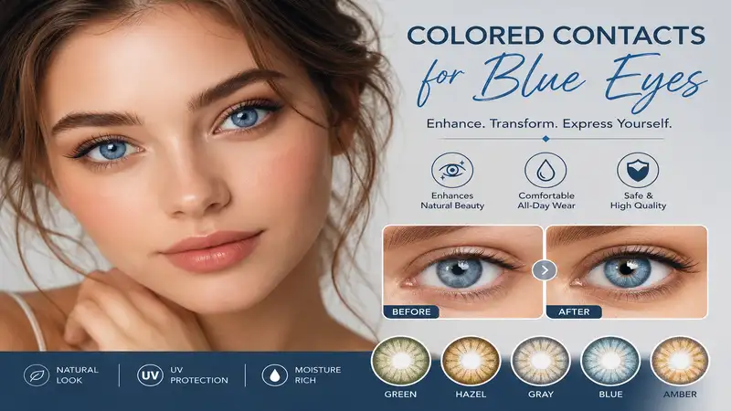 colored contacts for blue eyes enhancing natural beauty with subtle and vibrant eye transformation