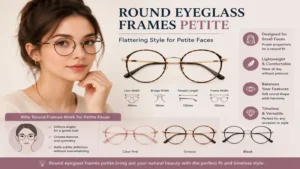 Round eyeglass frames petite style offering a balanced look for petite facial features