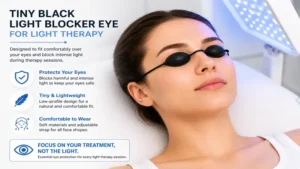 tiny black light blocker eye for light therapy designed for comfortable fit and reliable eye protection
