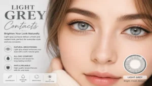 light grey contacts offering a bright and fresh look for everyday wear