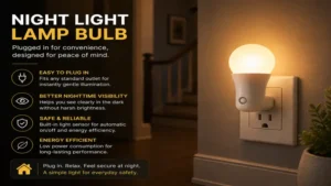 night light lamp bulb plugged into a wall outlet for convenient nighttime visibility