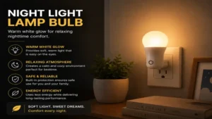 night light lamp bulb featuring a warm white glow for relaxing nighttime comfort