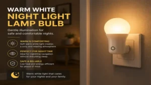 night light lamp bulb featuring a warm white glow for relaxing nighttime comfort