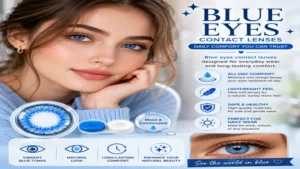 Comfortable blue eyes contact lenses designed for everyday wear and long-lasting comfort