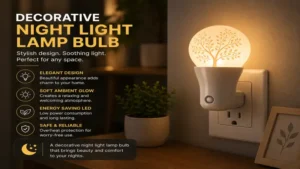 night light lamp bulb combining decorative design with practical ambient lighting