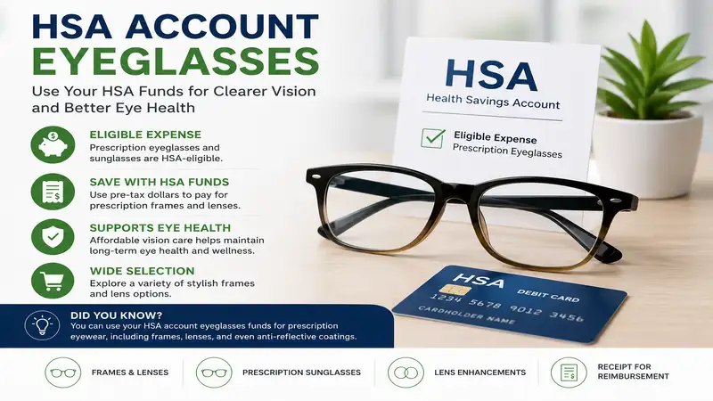 HSA account eyeglasses benefits for purchasing prescription glasses and vision care