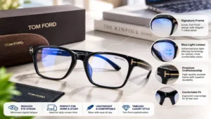 Tom ford blue light glasses featuring a sleek premium frame for everyday digital use