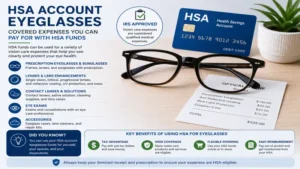 HSA account eyeglasses covered expenses including prescription glasses and lenses