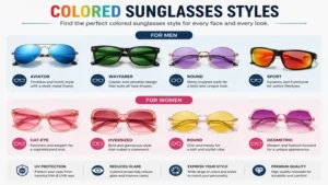Popular colored sunglasses styles for men and women