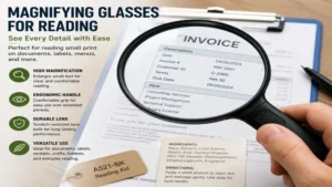 magnifying glasses for reading designed for close-up viewing of documents and labels