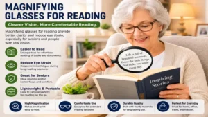 magnifying glasses for reading providing visual assistance for seniors and low-vision users
