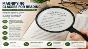 magnifying glasses for reading offering enhanced clarity for small print and detailed text