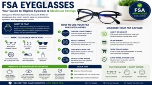 FSA eyeglasses buying guide explaining eligible eyewear options and how to maximize FSA savings.