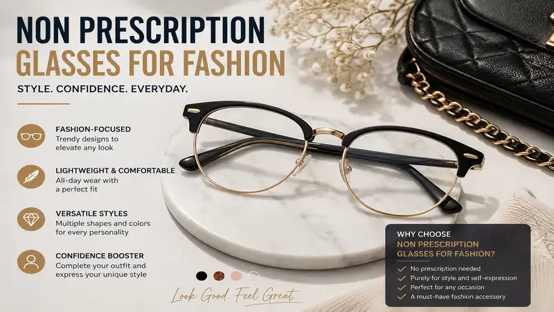 Stylish non prescription glasses for fashion displayed as a modern eyewear accessory