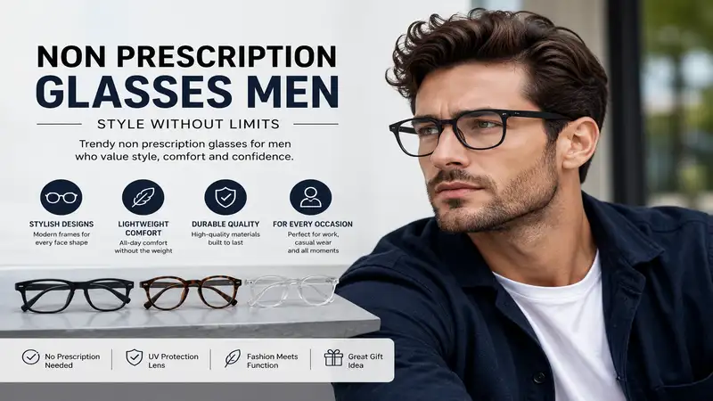 Non prescription glasses men wearing stylish frames for everyday fashion