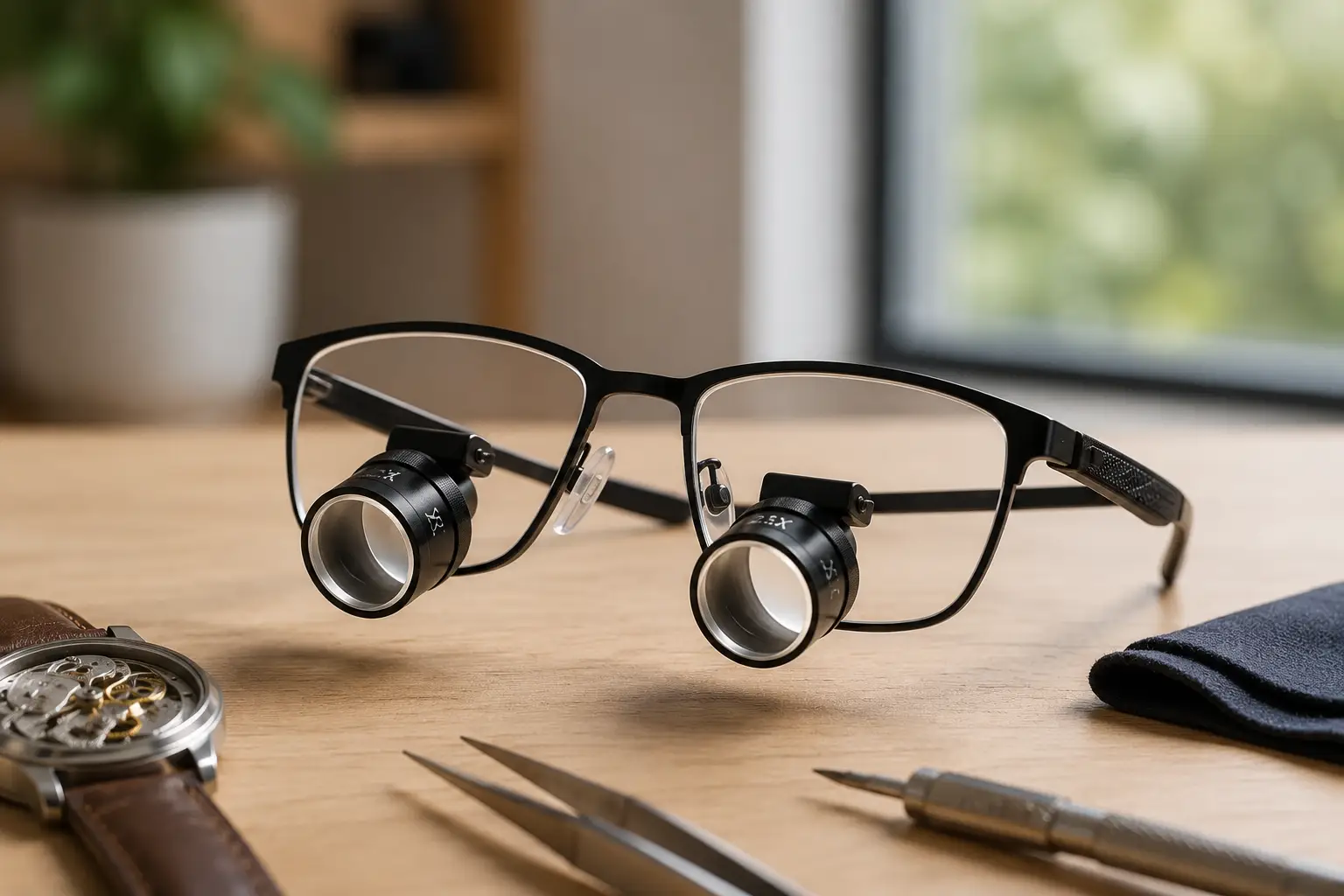 glasses with magnifying lenses designed for detailed close-up work and precision tasks